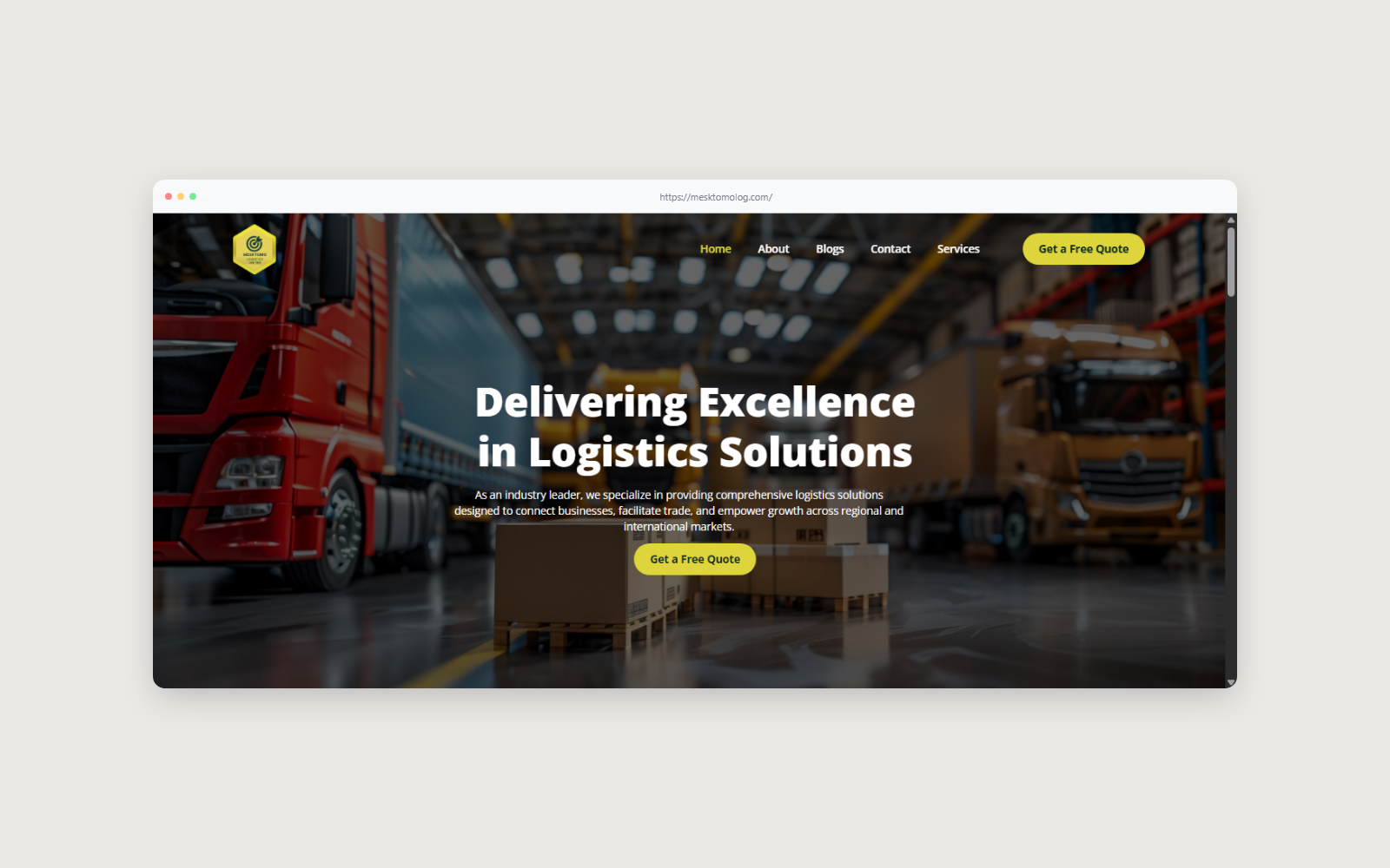 MESKTOMO Logistics website